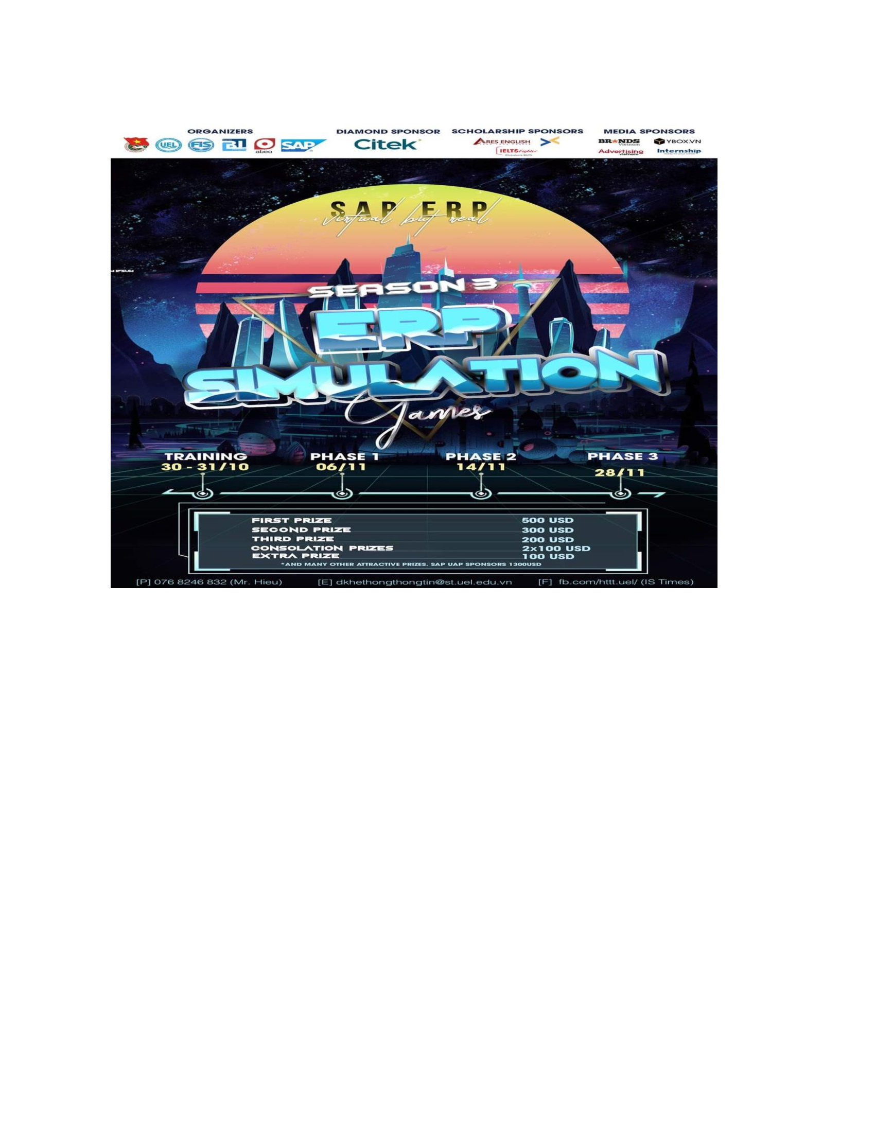 9 ĐỘI SINH VIÊN TRƯỜNG ĐẠI HỌC NHA TRANG LỌT VÀO VÒNG BÁN KẾT CUỘC THI “THỬ THÁCH CÙNG ERP SIMULATION GAMES 2021"