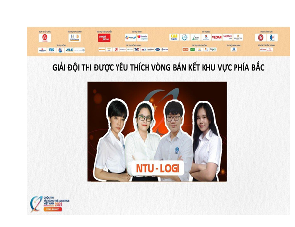Đội NTU-LOGI đạt giải 3 và giải đội yêu thích nhất Vòng bán kết cuộc thi Tài năng năng trẻ Logistics Việt Nam 2021